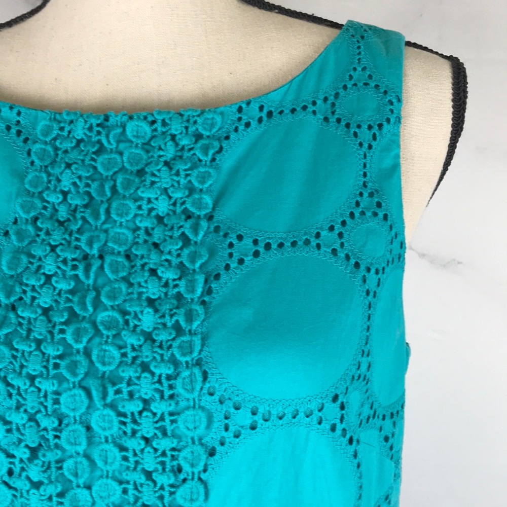 Eliza J lined eyelet sleeveless sheath dress - Picture 2 of 5